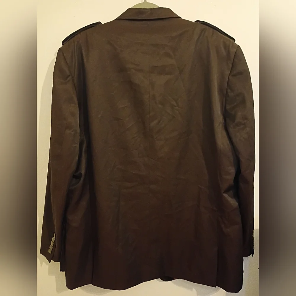 Cigar Couture Elegant Men's Chocolate Brown Suit Cargo Pants Blazer 2XL Pants 40